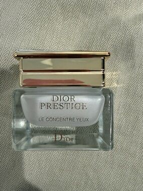 Dior Prestige Eye Cream Jar in White and Gold